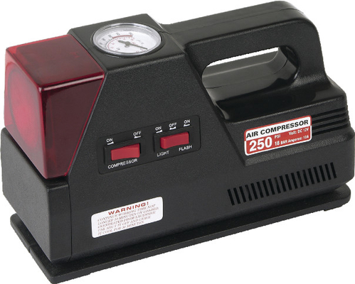 3 In 1 คำเตือนหลอดไฟ Inflation Plastic Air Compressor สำหรับยางรถยนต์ป้องกันฝุ่น