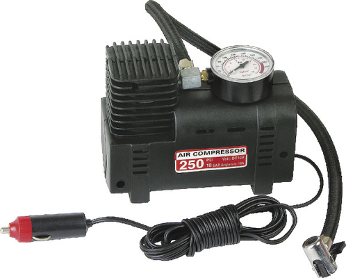 ราคาดี เครื่องอัดอากาศรถยนต์พลาสติกสีดำอัตราเงินเฟ้ออย่างรวดเร็ว DC12V สำหรับยางต่างๆ ออนไลน์