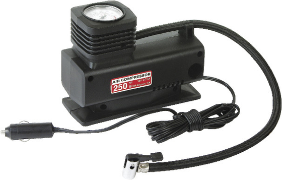 ราคาดี พลาสติกสีดำสะดวกในการเดินทางเครื่องอัดอากาศรถยนต์ DC12V สำหรับยางต่างๆ ออนไลน์