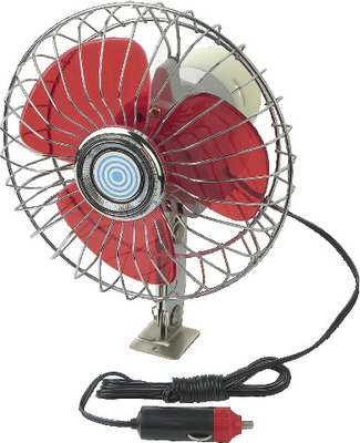 ราคาดี YF207B สีแดงและสีเงิน Chrome Car Cooling Fan12V / 24V สำหรับรถยนต์ ออนไลน์
