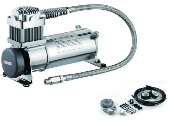 Single 150psi 12V 1/4 "Air Suspension Compressor Heavy Duty Silver