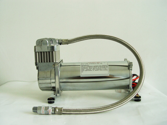 ราคาดี 200PSI เครื่องอัดอากาศในรถยนต์ Chrome เดี่ยว 12v, ระบบกันสะเทือนแบบ Air Ride สำหรับรถบรรทุก ออนไลน์