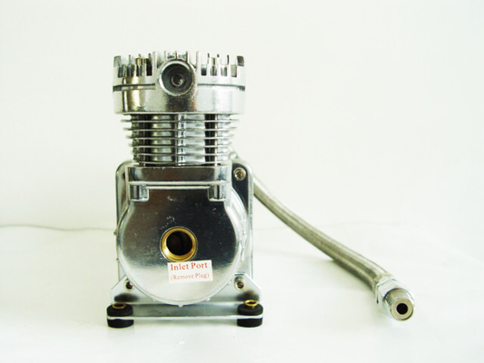 วัสดุโครเมี่ยมคอมเพรสเซอร์แอร์ระงับสีเงินและสีดำเดี่ยว 200psi