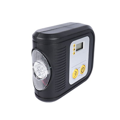 พกพาพลาสติกรถยนต์เครื่องปรับอากาศ จิตอลแสดงผล Dc12v ปั๊มลมยางด้วยกระเป๋าผ้าหลอดไฟ