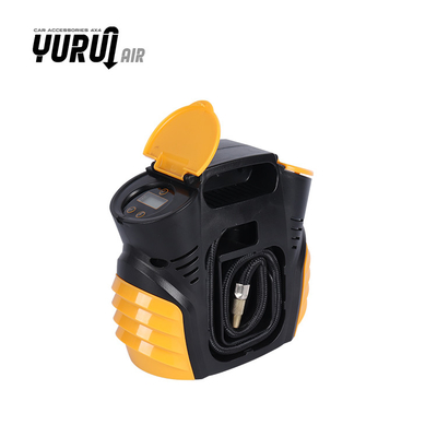 ปั๊มอากาศรถยนต์แบบพกพา DC12V ABS พร้อมเครื่องวัดดิจิตอลสําหรับการปรับระดับยางรถยนต์