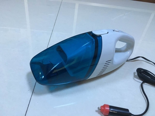 DC12V ABS 60W เครื่องดูดฝุ่นในรถยนต์แบบพกพาสีน้ำเงินเครื่องกรองอากาศแบบ Ultra Fine