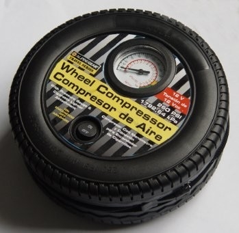 รูปทรงยางเครื่องอัดอากาศรถยนต์แบบพกพา Tyre Inflator Plastic DC12V
