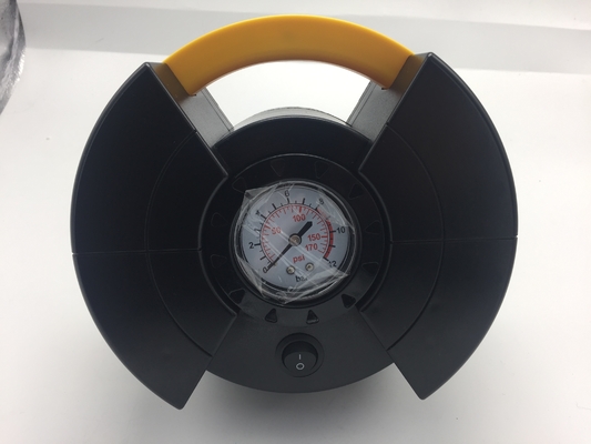 DC12V Car Air Inflator Compressor พร้อมมาตรวัดสำหรับยางต่างๆสีดำและสีเหลือง