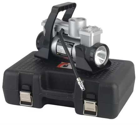 รถยนต์ยาง inflator Dc 12v โลหะแรงกด Auto Air Compressor ด้วยกล่องพลาสติก