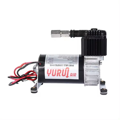 Dc 12v Air Ride การแขวนคล้องคอมเพรสเซอร์ Chrome และดําสําหรับรถบรรทุก