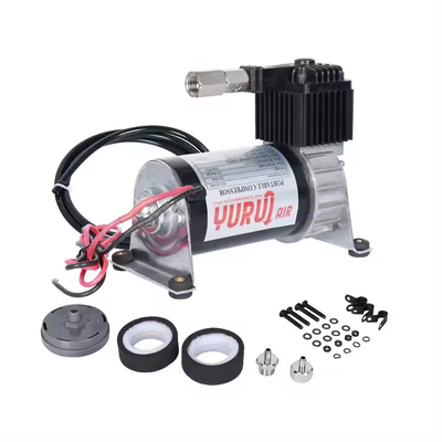 Dc 12v Air Ride การแขวนคล้องคอมเพรสเซอร์ Chrome และดําสําหรับรถบรรทุก