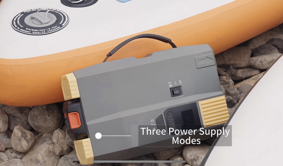 SUP และด้วย DC12V ปั๊มอากาศที่สามารถชาร์จใหม่ได้ ปั๊มอากาศ AC 110v-220v พลังงานไฟฟ้าสําหรับปลา
