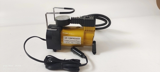 เครื่องกดอากาศโลหะแบบพกพา DC12v กระบอกเดียวยางรถยนต์ ปั๊มปั๊มปั๊มปั๊มปั๊มปั๊ม