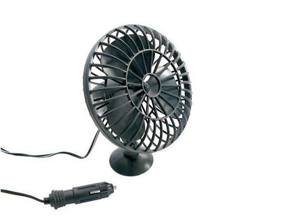 Mini Black Plactic Vehicle Cooling Fans Dc 12v แบบพกพา 4 นิ้วพร้อมการดูดซับ