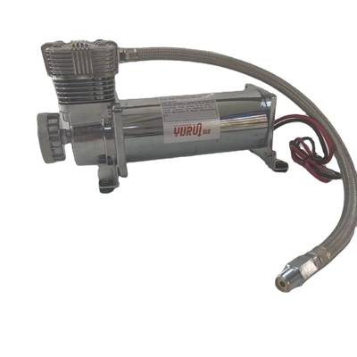 DC12V โครมรถยนต์อากาศแขวนคอมเพรสเซอร์ด้วยเสียงเสียงต่ํา