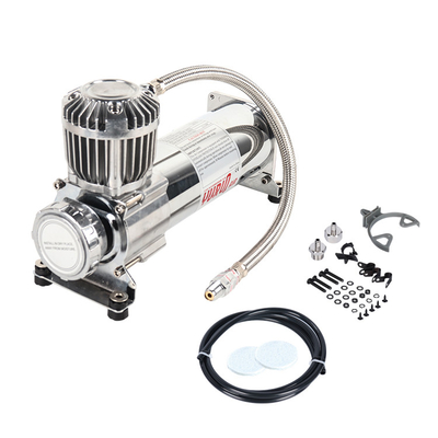 DC 12V กระบอกเดียว คอมเพรสเซอร์การแขวนอากาศรถยนต์ คอมเพรสเซอร์การขับรถยนต์