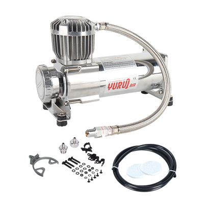 DC 12V กระบอกเดียว คอมเพรสเซอร์การแขวนอากาศรถยนต์ คอมเพรสเซอร์การขับรถยนต์