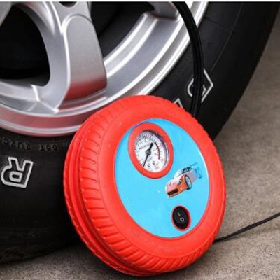 Dc12v เครื่องอัดอากาศพลาสติกสีแดง 250psi Oem พร้อมปลั๊กที่จุดบุหรี่
