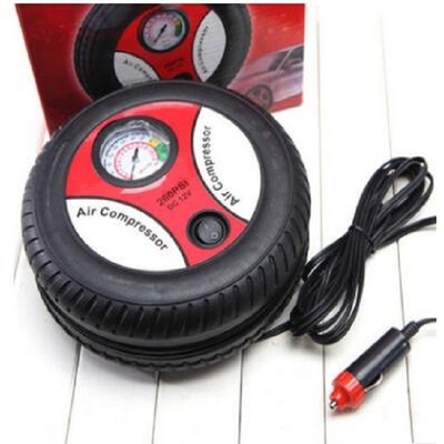DC12V พกพารถยนต์เครื่องปัดอากาศสําหรับรถยนต์ยาง inflator ปั๊มอากาศ