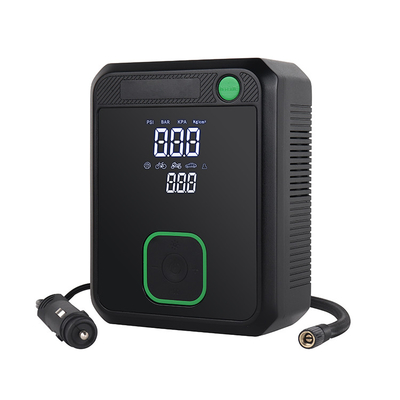 พั๊มอากาศรถยนต์ไฟฟ้ายาง Inflator LCD ภาพดิจิตอลแสดงด้วยฟังก์ชัน deflating