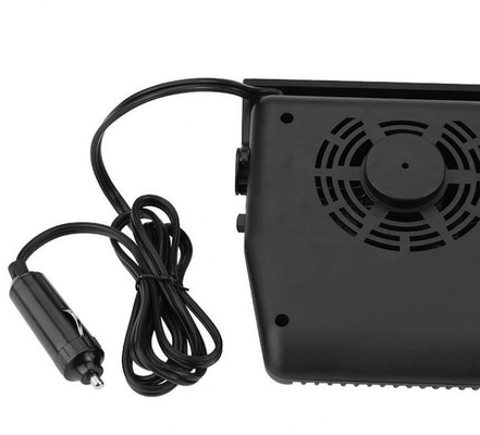 150w 12v มินิเครื่องทำความร้อนในรถยนต์แบบพกพาไฟฟ้าสีดำอายุการใช้งานยาวนาน