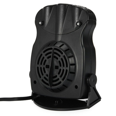 เครื่องทำความร้อนพัดลมแบบพกพาสองสวิตช์ 150w ปลั๊กพลาสติกสีดำในเครื่องทำความร้อนในรถยนต์