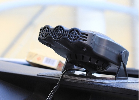12v 150w เครื่องทำความร้อนอัตโนมัติแบบพกพาสีดำฮีตเตอร์พัดลมขนาดเล็กพร้อมสวิตช์อุ่นเย็น