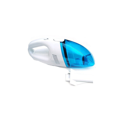 0.7kgs เครื่องดูดฝุ่นแบบชาร์จมือถือ 12v Dc สีน้ำเงินขาวพร้อมอะแดปเตอร์