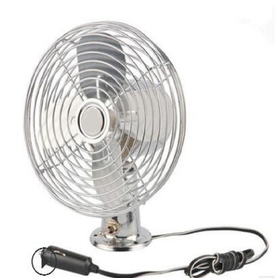 พัดลมระบายความร้อนรถยนต์ไฟฟ้าขนาดเล็ก 6 นิ้วสั่น 12v / 24v เป็นสีเงิน