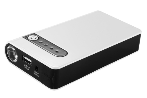 แบตเตอรี่พกพา 12V ขนาด 11000mAh จับสตาร์เตอร์ พร้อมไฟฉาย LED