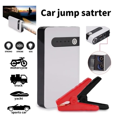 รวมตัวรีโมท 12 วอท พกพา Jump Starter กับไฟฉาย LED และ 11000mAh แบตเตอรี่ วัสดุพลาสติก