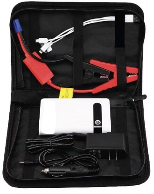 เครื่องสตาร์ทฉุกเฉินแบบพกพา 12V พร้อมไฟฉาย LED และเครื่องวัดแรงดันลมยาง