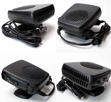 เครื่องทําความร้อนแฟนรถยนต์แบบพกพา DC 12V MINI เครื่องทําความร้อนแฟน PTC มีฟังก์ชันแฟนและเครื่องทําความร้อน