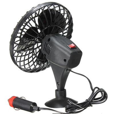พลาสติกสีดํา มินิแฟนรถยนต์ DC 12V เครื่องปรับปรุงความเย็นรถยนต์