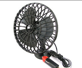 DC 12V พัดลมระบายความร้อนในรถยนต์พร้อมสวิตช์เปิด / ปิดการติดตั้งถ้วยดูด