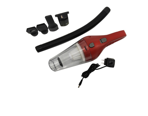 เครื่องดูดฝุ่นรถยนต์แบบพกพาที่ไม่มีการบันทึก 12v Dc สีแดงและสีขาว