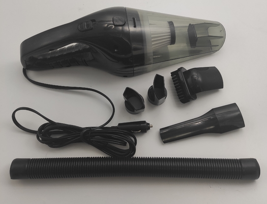 เครื่องดูดฝุ่นรถยนต์พกพา DC12V พลาสติกสําหรับทําความสะอาดรถยนต์ด้วยเครื่องจุดบุหรี่