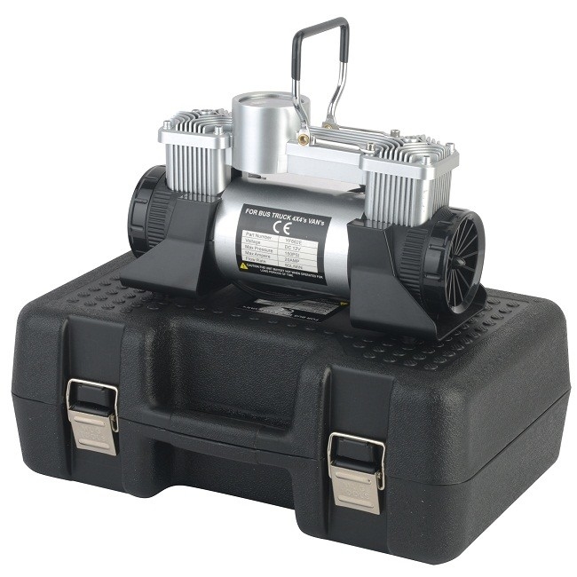 DC12V เครื่องปรับอากาศรถยนต์โลหะพกพา พร้อมชุดปรับอากาศกล่องพลาสติก