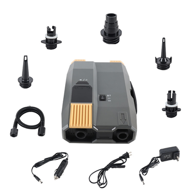 SUP และด้วย DC12V ปั๊มอากาศที่สามารถชาร์จใหม่ได้ ปั๊มอากาศ AC 110v-220v พลังงานไฟฟ้าสําหรับปลา