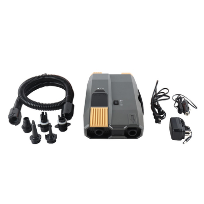 ปั๊มบอร์ดพัดปลา 12v พร้อมแบตเตอรี่ชาร์จใหม่และสายไฟฟ้า AC 110-220v สําหรับเครื่องมือที่ลมได้ถึง 20PSI