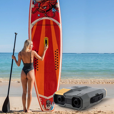 5000mAH ความจุแบตเตอรี่ SUP ปั๊มไฟฟ้าสําหรับ Dock Inflatable Kayak Paddle Board