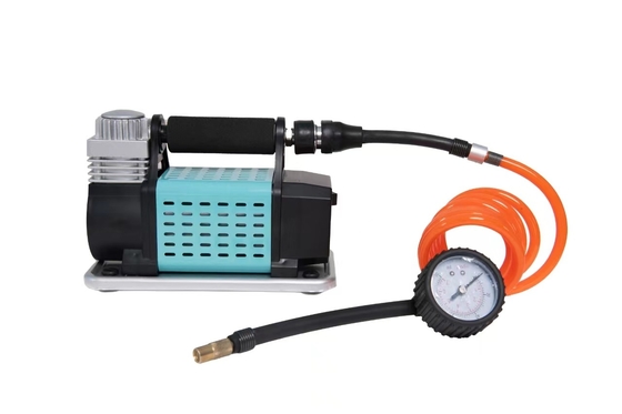 เครื่องปรับอากาศรถยนต์พกพาโลหะ DC12V กระบอกเดียว พร้อมเครื่องวัดความดันโลหะ