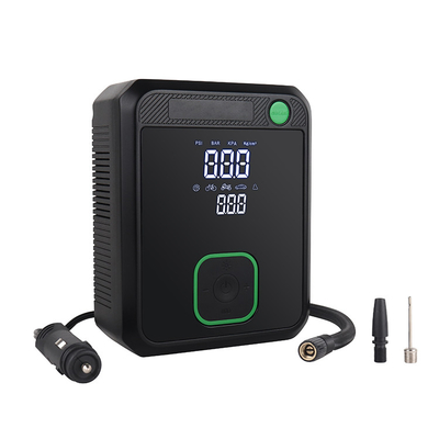 เครื่องตับอากาศรถยนต์แบบดิจิตอลแบบไม่มีสาย ที่สามารถชาร์จใหม่ได้ พร้อมจอ LCD พั๊มอากาศแบบพกพา DC 12V