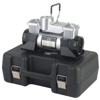 รถยนต์ยาง inflator Dc 12v โลหะแรงกด Auto Air Compressor ด้วยกล่องพลาสติก